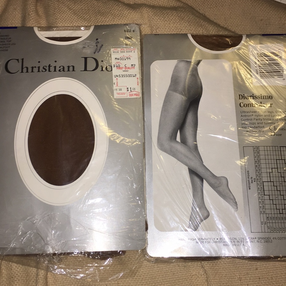 Net vintage Christian Dior pAntyhose 2 pairs